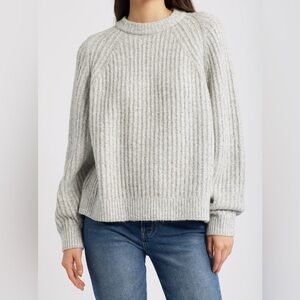 Madewell Light Gray Ribbed Sweater